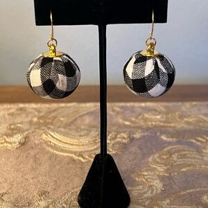 Black & White Checkered Earrings